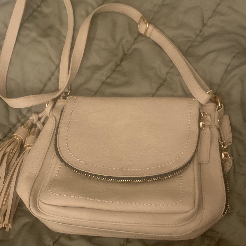 NWOT -MMS Design Studio. Elegant Beige Crossbody Bag